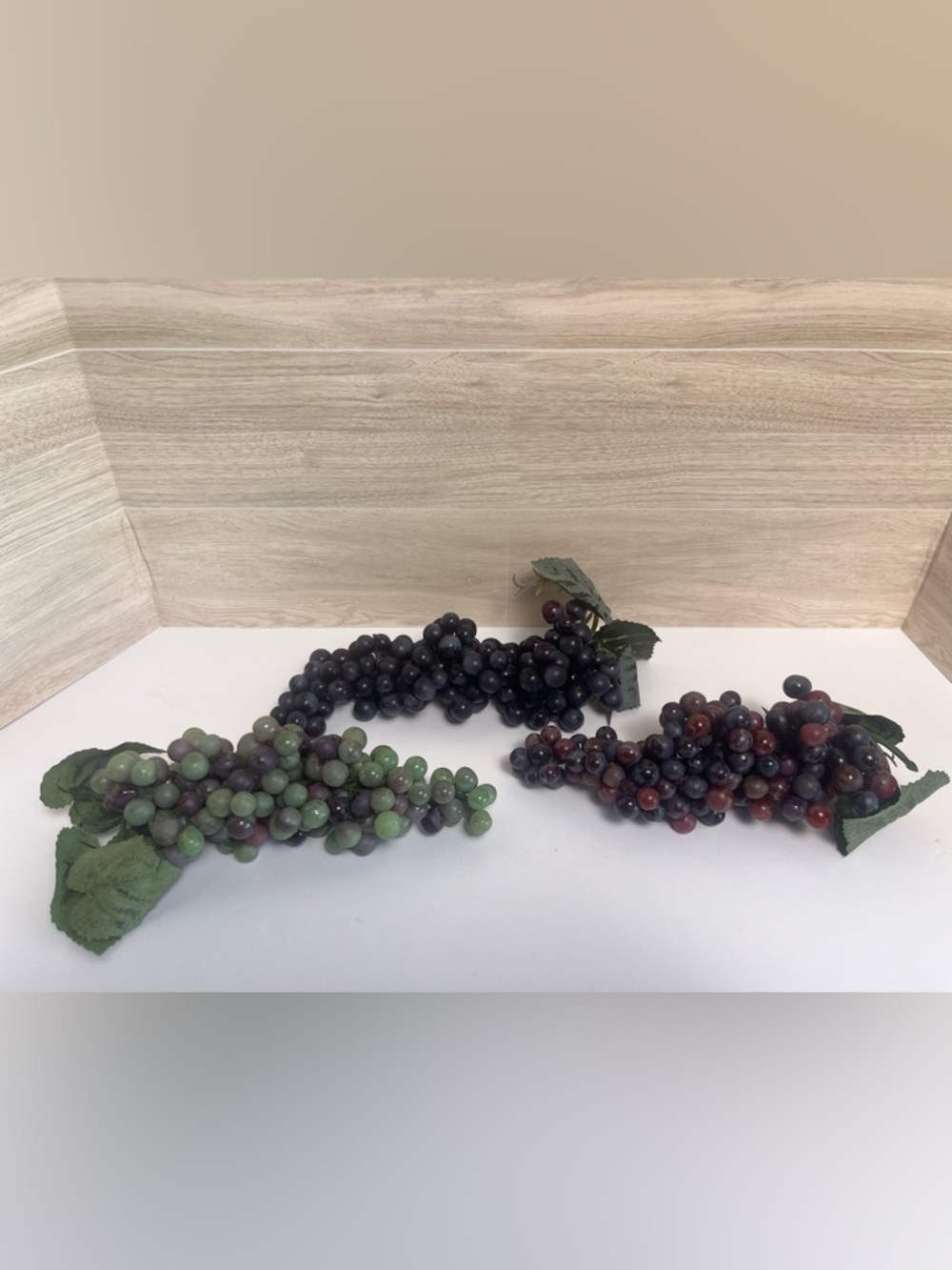 Vintage Rubber Grapes Large Lot
Of 3 Clusters Real Looking